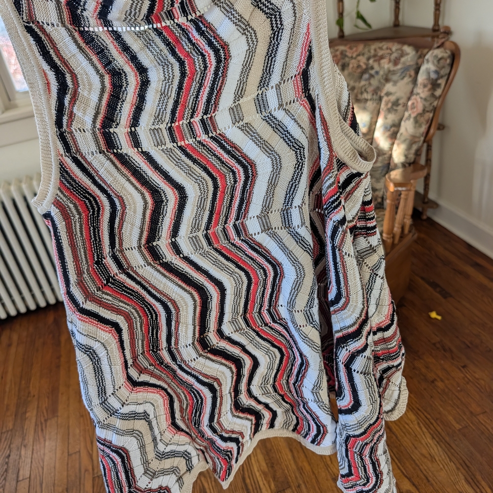 Foxcroft Zigzag Patterned Sweater Vest - image 5